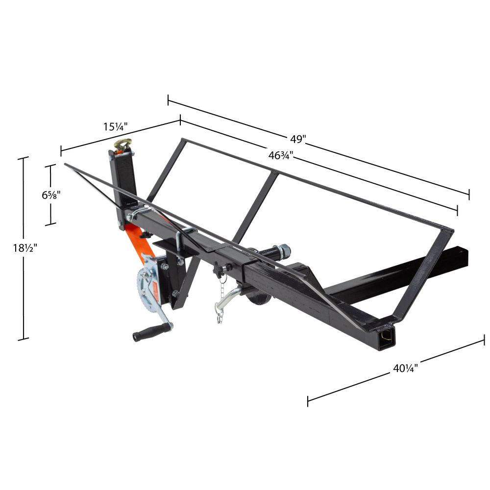 KShot Hitch-Mounted Deer Hoist & Carrier | Model DEER-HOIST-CARRIER | 40.25" L x 18.5" W | 600 lb Capacity | 20 To 100+ HP | Trucks, SUVs, ATVs & UTVs