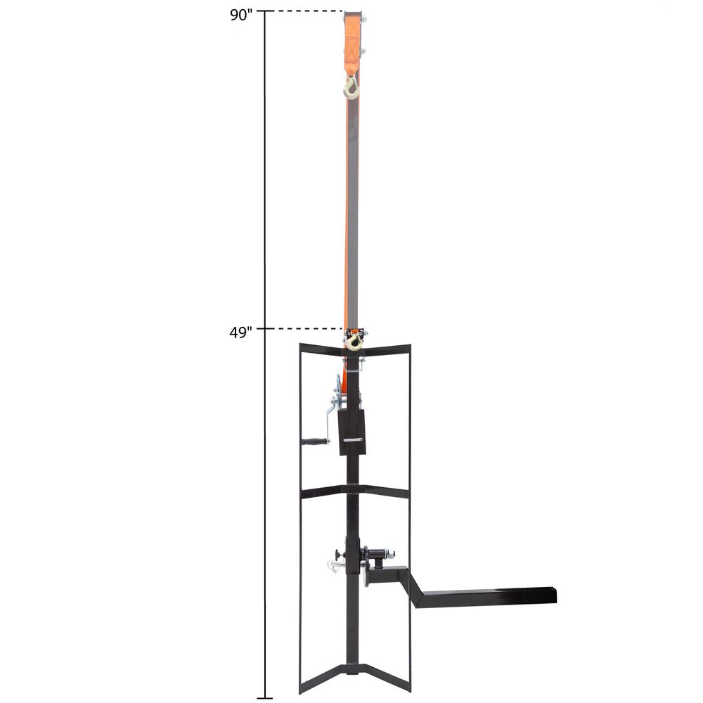KShot Hitch-Mounted Deer Hoist & Carrier | Model DEER-HOIST-CARRIER | 40.25" L x 18.5" W | 600 lb Capacity | 20 To 100+ HP | Trucks, SUVs, ATVs & UTVs