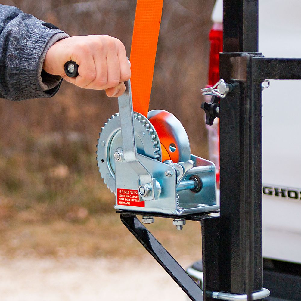 KShot Hitch-Mounted Deer Hoist & Carrier | Model DEER-HOIST-CARRIER | 40.25" L x 18.5" W | 600 lb Capacity | 20 To 100+ HP | Trucks, SUVs, ATVs & UTVs