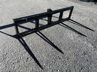 DH Farm 4‑Spear Bale Spear Attachment | 50–90 PTO HP | 3‑Point Hitch | For Tractors