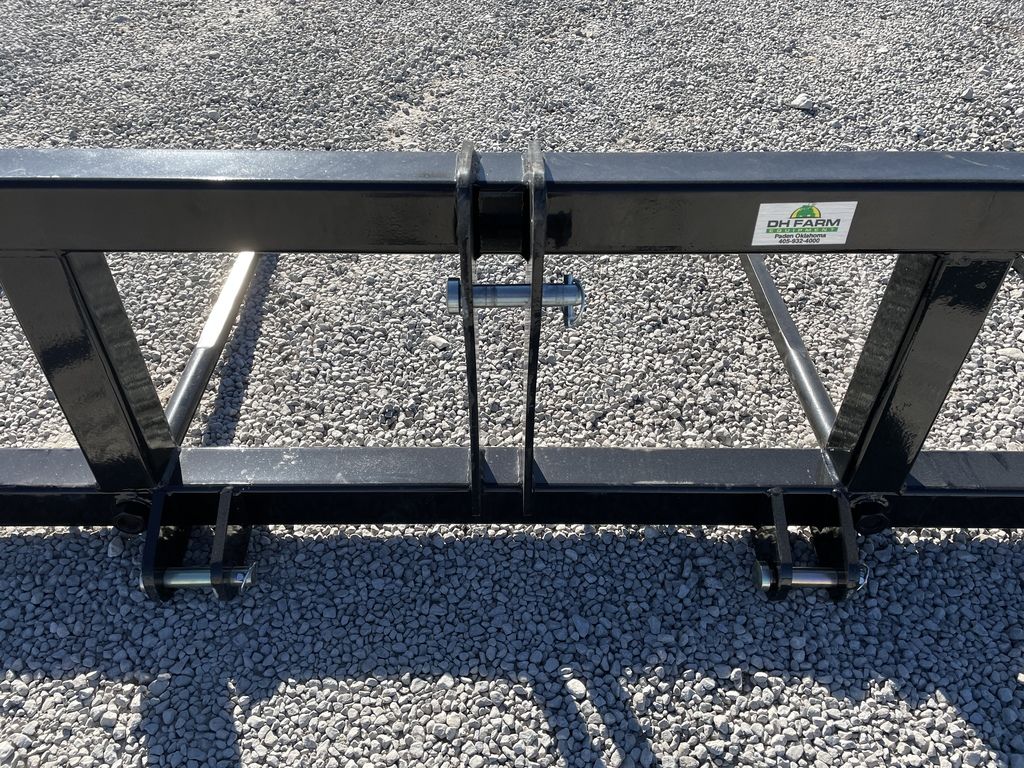 DH Farm 4‑Spear Bale Spear Attachment | 50–90 PTO HP | 3‑Point Hitch | For Tractors