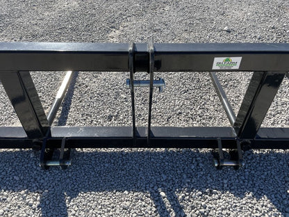 DH Farm 4‑Spear Bale Spear Attachment | 50–90 PTO HP | 3‑Point Hitch | For Tractors