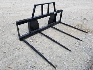 DH Farm HS4 4‑Spear Bale Spear Attachment | Overall Width 7' | 15–20 GPM | For Skid Steers