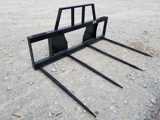 DH Farm HS4 4‑Spear Bale Spear Attachment | Overall Width 7' | 15–20 GPM | For Skid Steers
