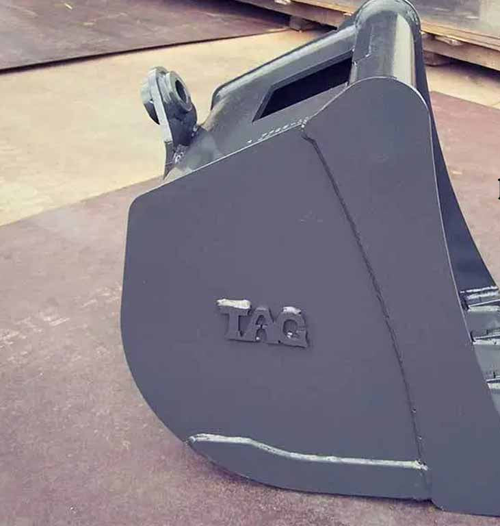 TAG Dirt Bucket | Quick Coupler | Heavy Duty & High Capacity | 1.75" T-Pin | 4.25–13.75 ft³ Capacity | Bucket Weight 300–530 lbs | 6–8 Ton | For Excavator & Backhoe Loaders