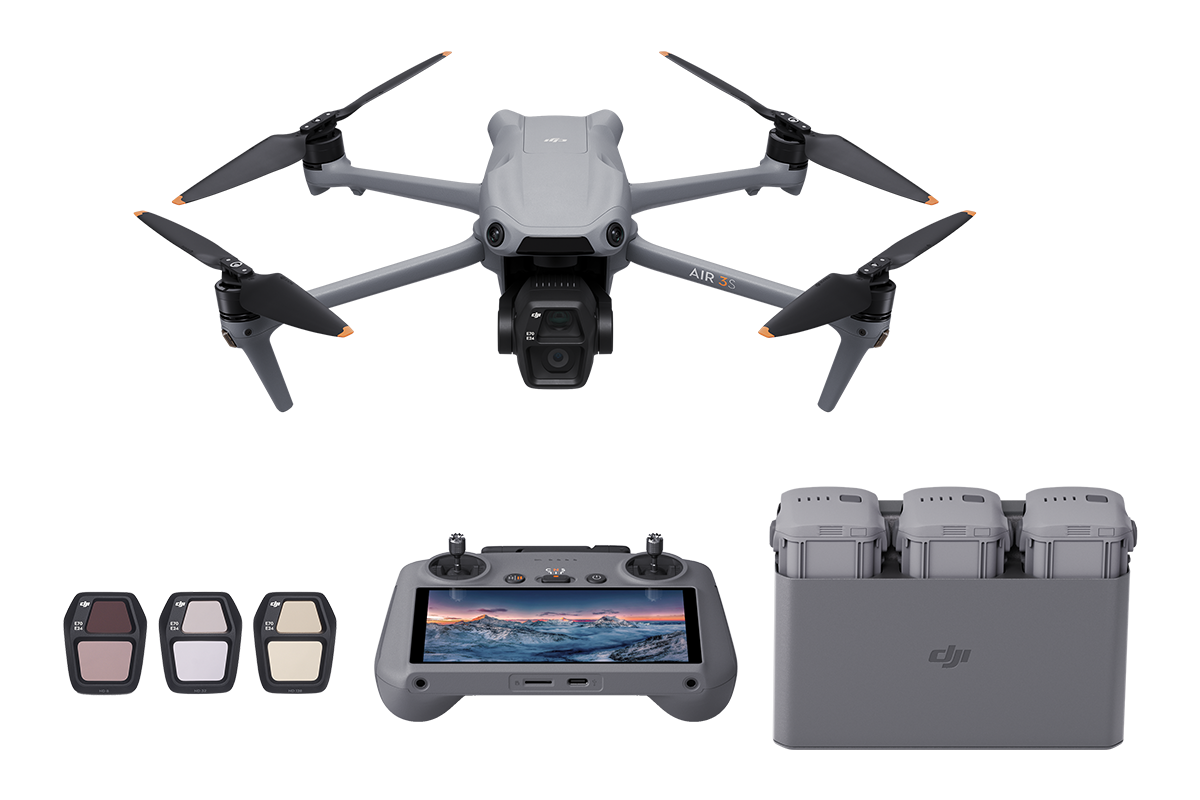 DJI Air 3S | Dual‑Camera Drone | 45 min Flight | 20km Transmission