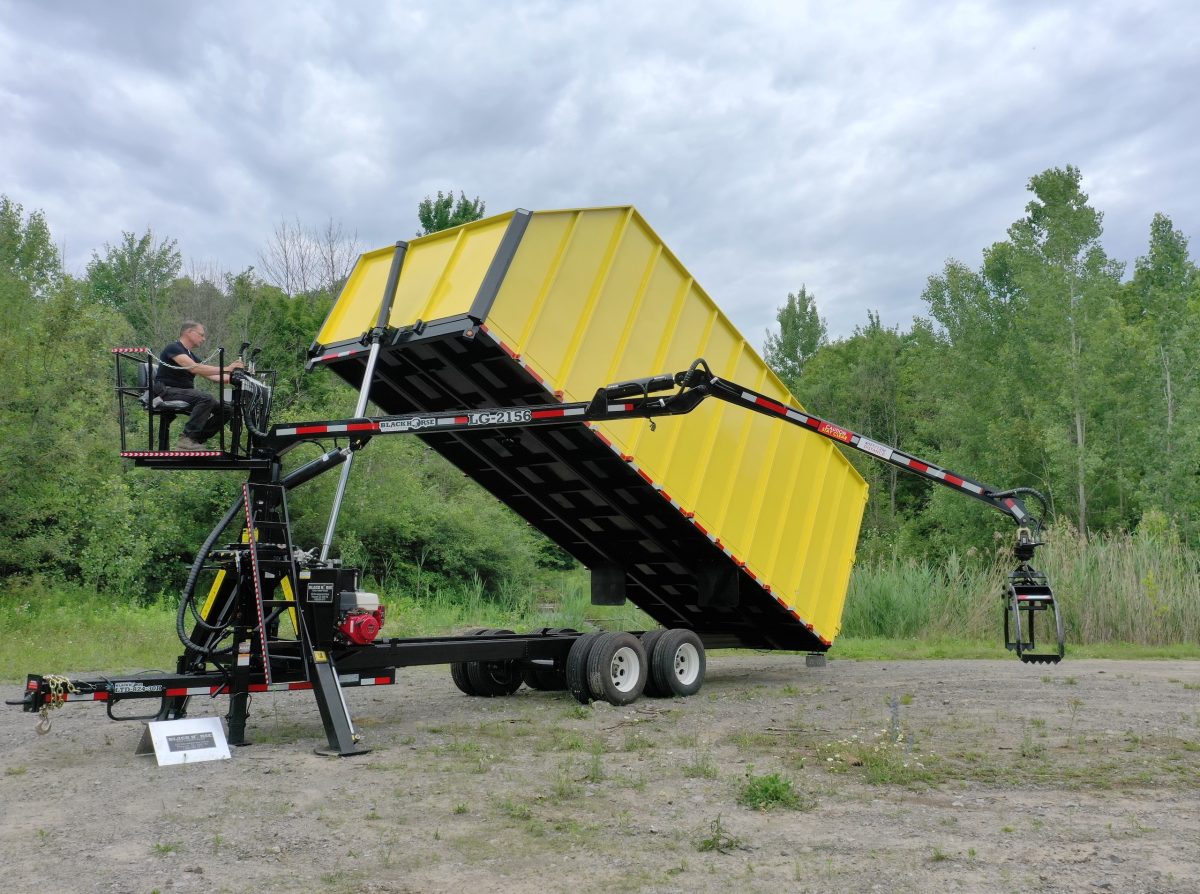 Black Horse Hydraulic Dump Trailer Series | Model 24’ Trailer | 2' Metal Sides | LED Lights & Electric Brakes