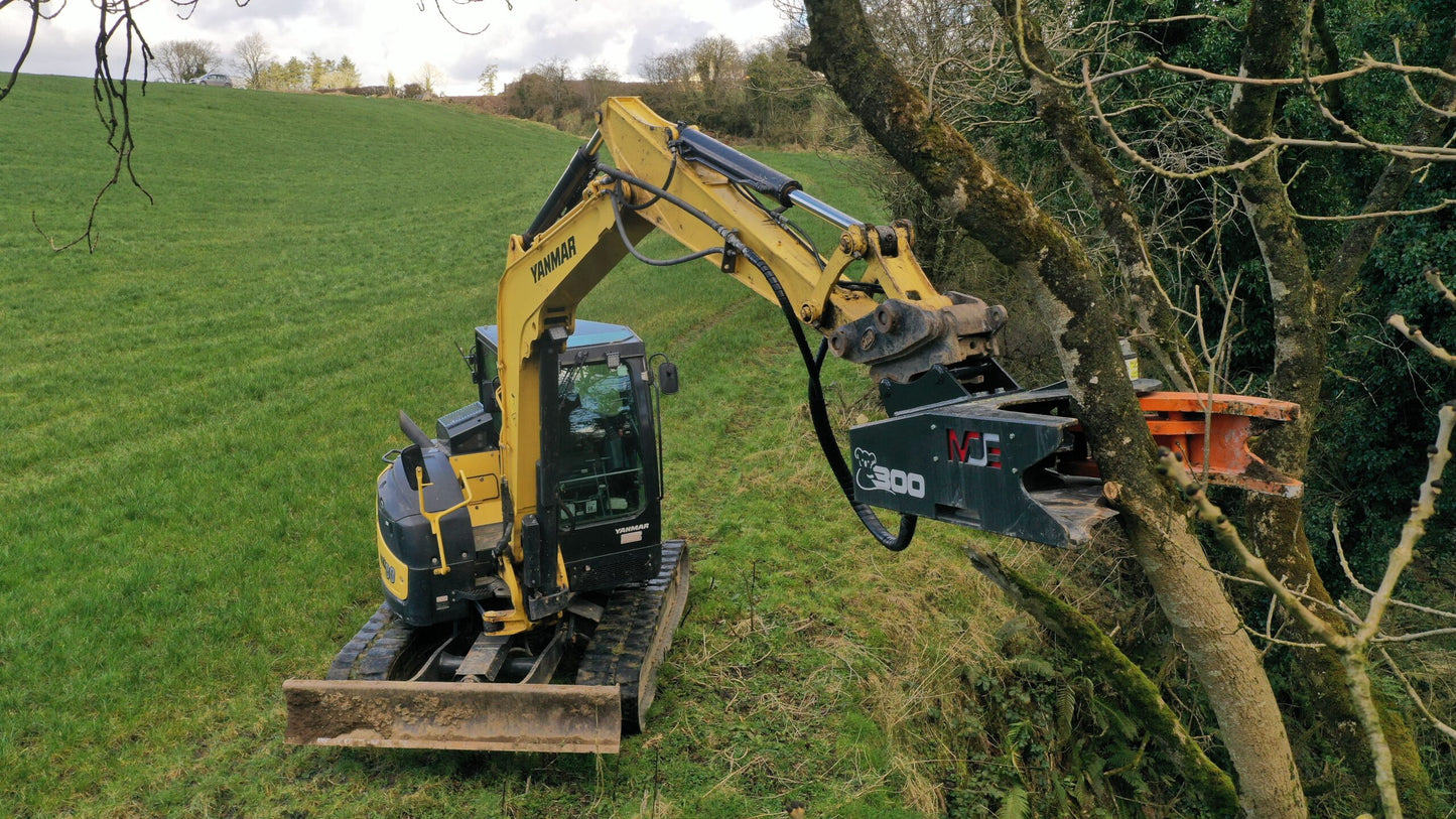 MDE Machinery | Tree Shear With Buncher | Model Koala 150T To Koala 550T | Cutting Capacity 6" To 21.5" Inches | Machine Size 1.5-40 Ton | For Excavator