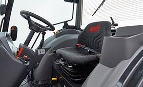 Kioti DK4720SEH Hydrostatic Compact Utility Tractor | 47 HP Diesel Engine, Closed Cab| 3-Range HST Transmission