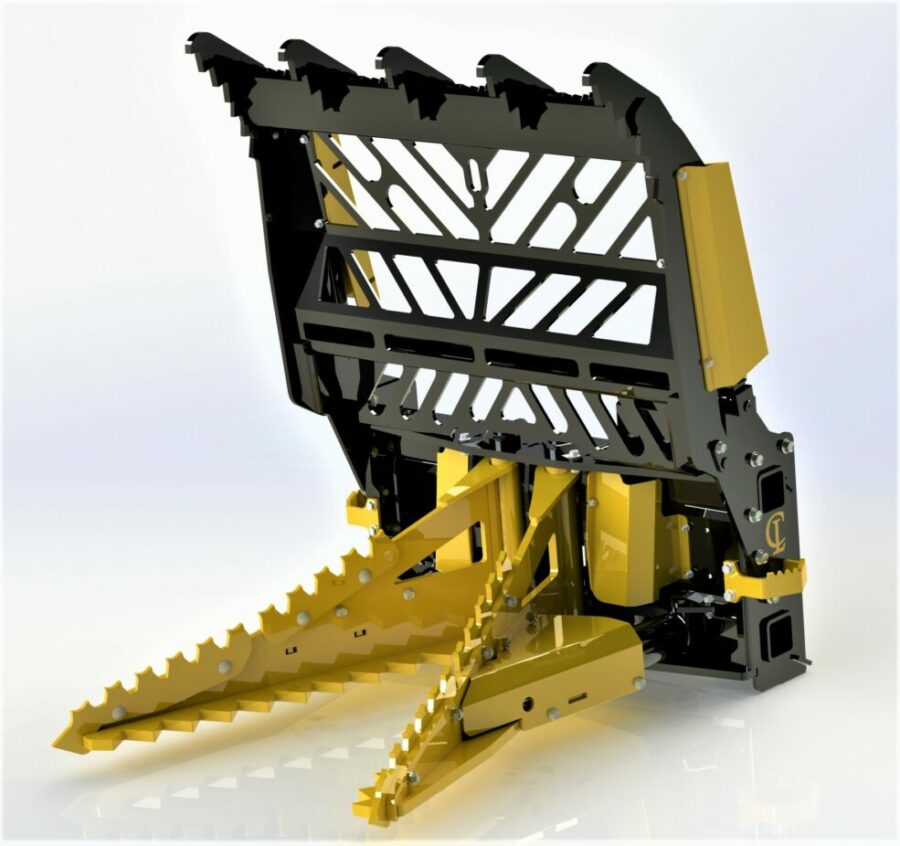 CL Fabrication EZ Puller Grapple/Guard | Width 48" inches | Oil Flow Range 15-25 GPM | For Skid Steer