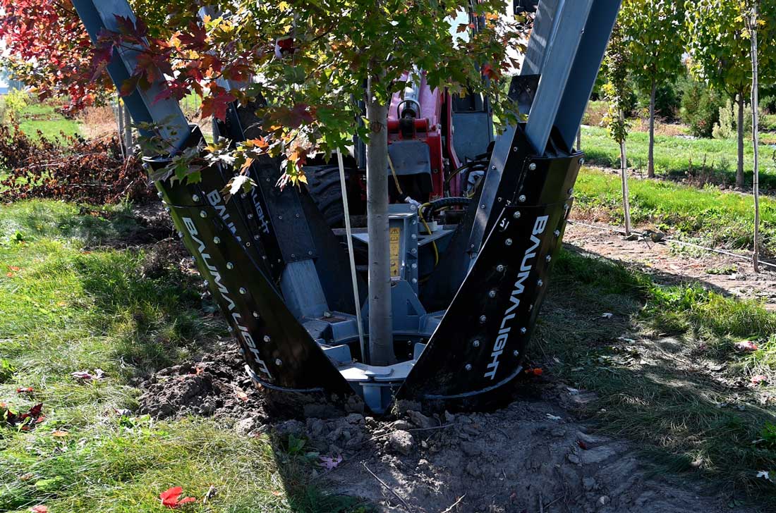 Baumalight Industrial Tree Spade | Model DR-444 | Ball Attachment Size 44" | Horsepower 80-90 HP | Hydraulic Flow 5-20 GPM | For Tractors & Skid Steers