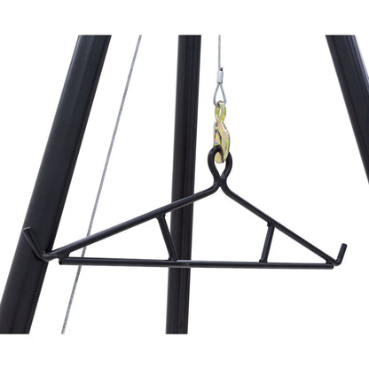 KShot Tripod Game Hoist W/ Gambrel | Model DRC-DTP-V2 | Height 107" | Capacity 500 lb | For Hunting & Field Dressing
