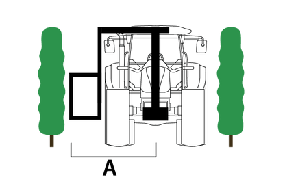 Rinieri DRF Double Barrel Leaf Remover On Rotating Frame Tower 1 | 24" - 35" Roller Height for Tractor