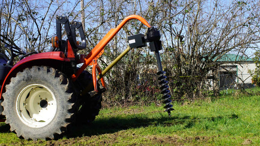 Farmer Helper FH-PHD Post Hole Digger 3PT Cat.I/II | 6in-12in Augar Diameter | 48" Auger Length | 25-55HP For Tractor