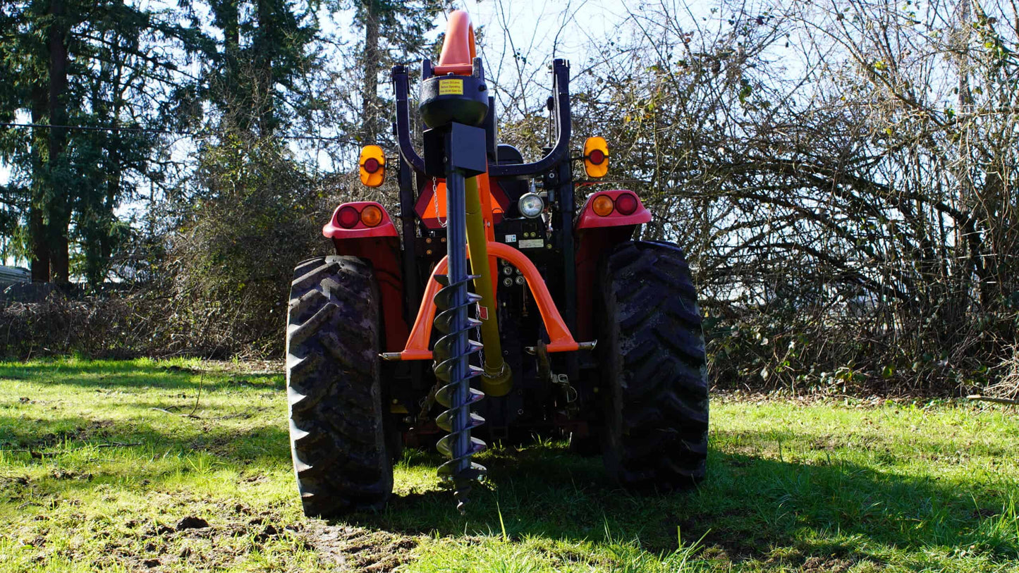 Farmer Helper FH-PHD Post Hole Digger 3PT Cat.I/II | 6in-12in Augar Diameter | 48" Auger Length | 25-55HP for Tractor