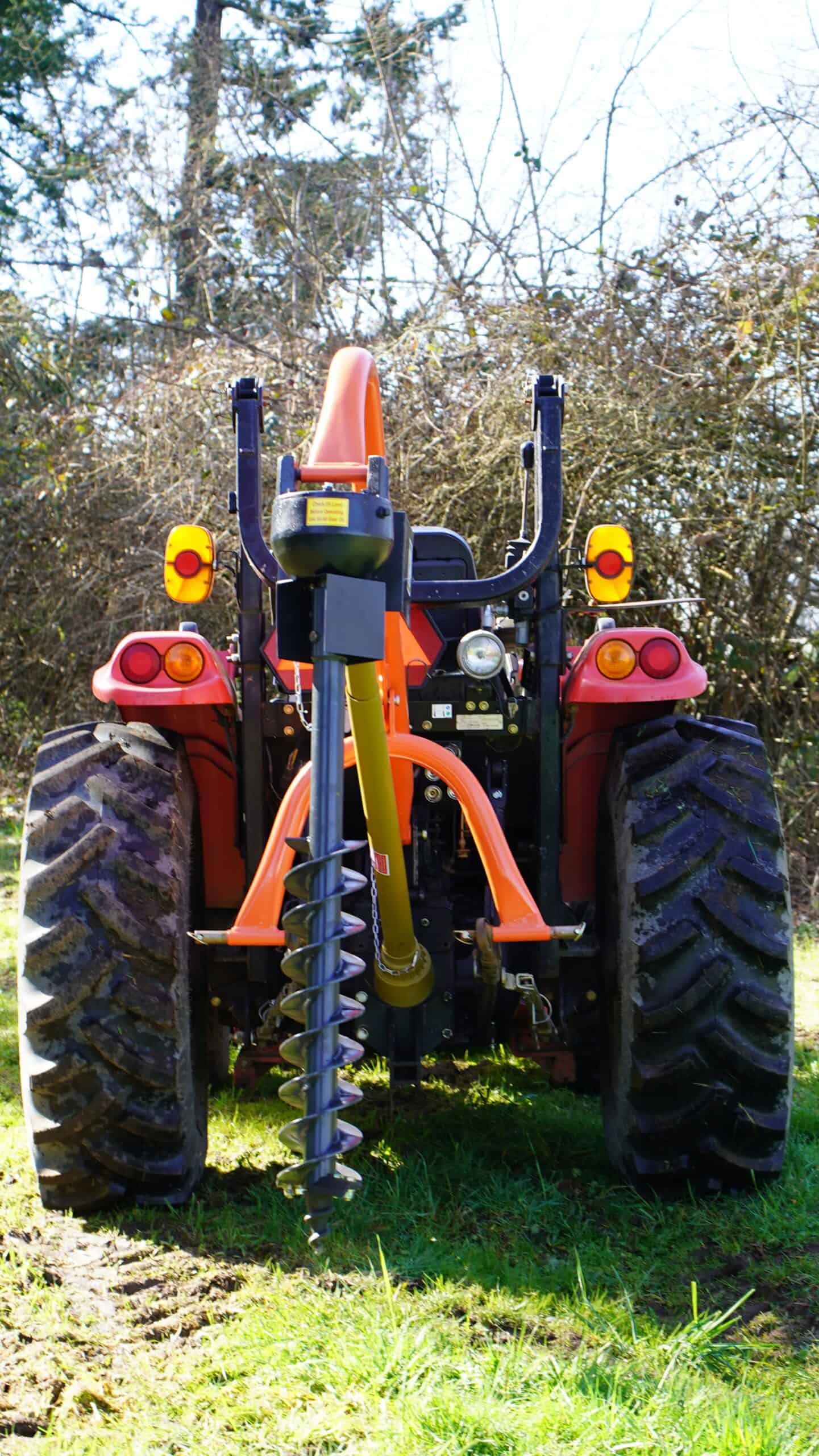 Farmer Helper FH-PHD Post Hole Digger 3PT Cat.I/II | 6in-12in Augar Diameter | 48" Auger Length | 25-55HP for Tractor