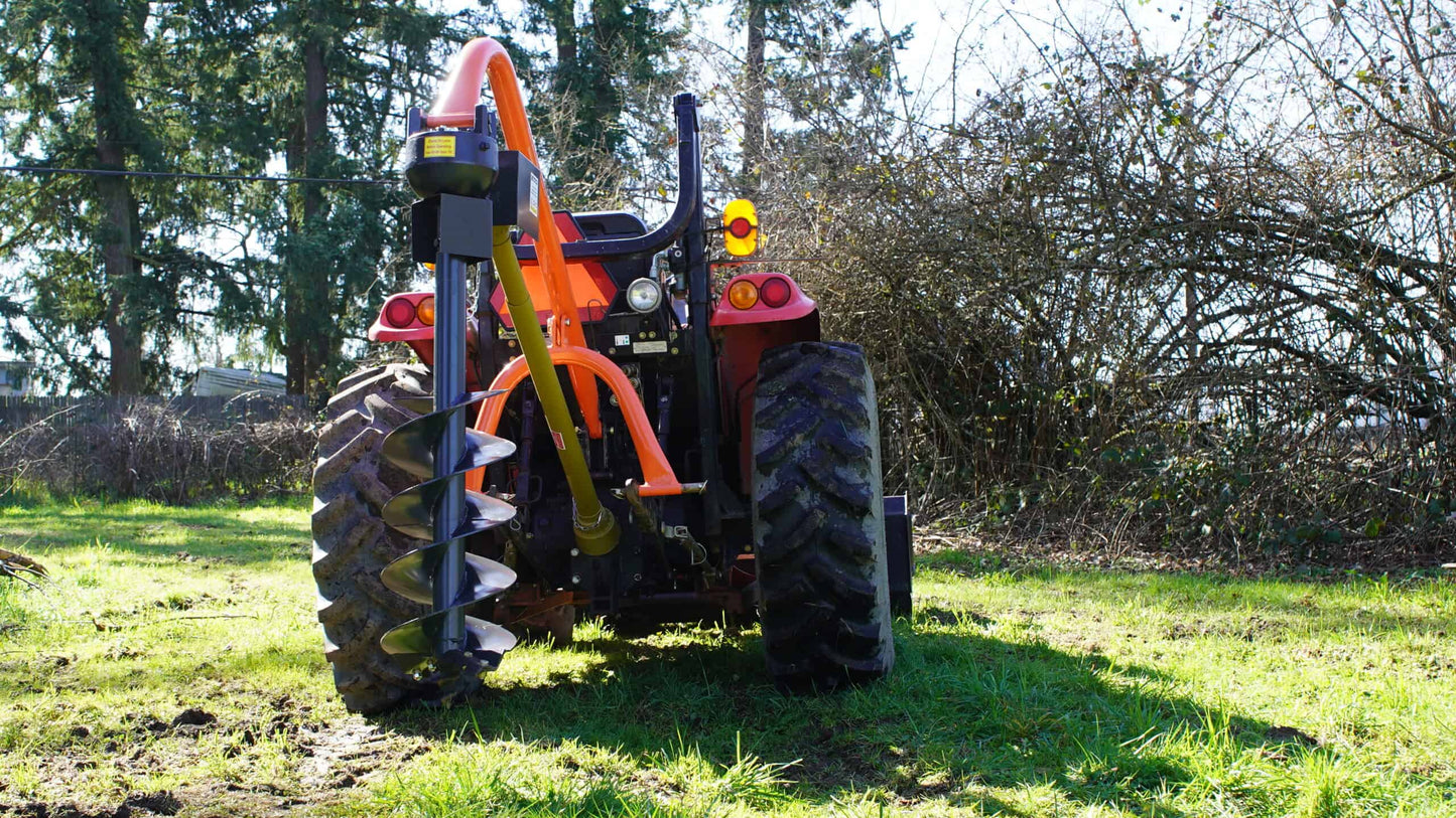 Farmer Helper FH-PHD Post Hole Digger 3PT Cat.I/II | 6in-12in Augar Diameter | 48" Auger Length | 25-55HP for Tractor