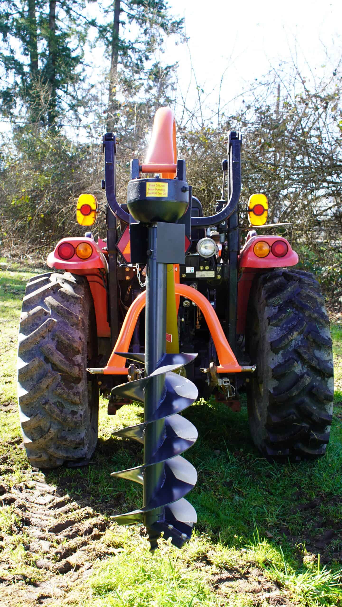 Farmer Helper FH-PHD Post Hole Digger 3PT Cat.I/II | 6in-12in Augar Diameter | 48" Auger Length | 25-55HP for Tractor