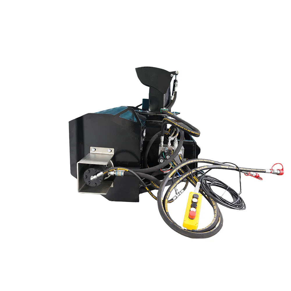 Landy Attachments Hydraulic Snow Blower | Model MS-HSB1220 | Width 48" | 8-13 GPM | For Mini Track Loaders & Skid Steers