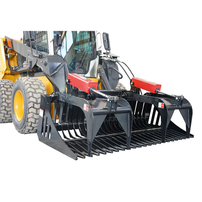 Landy Attachment Rock Grapple Bucket | Width 72" & 84" | 16 GPM | For Skid Steers