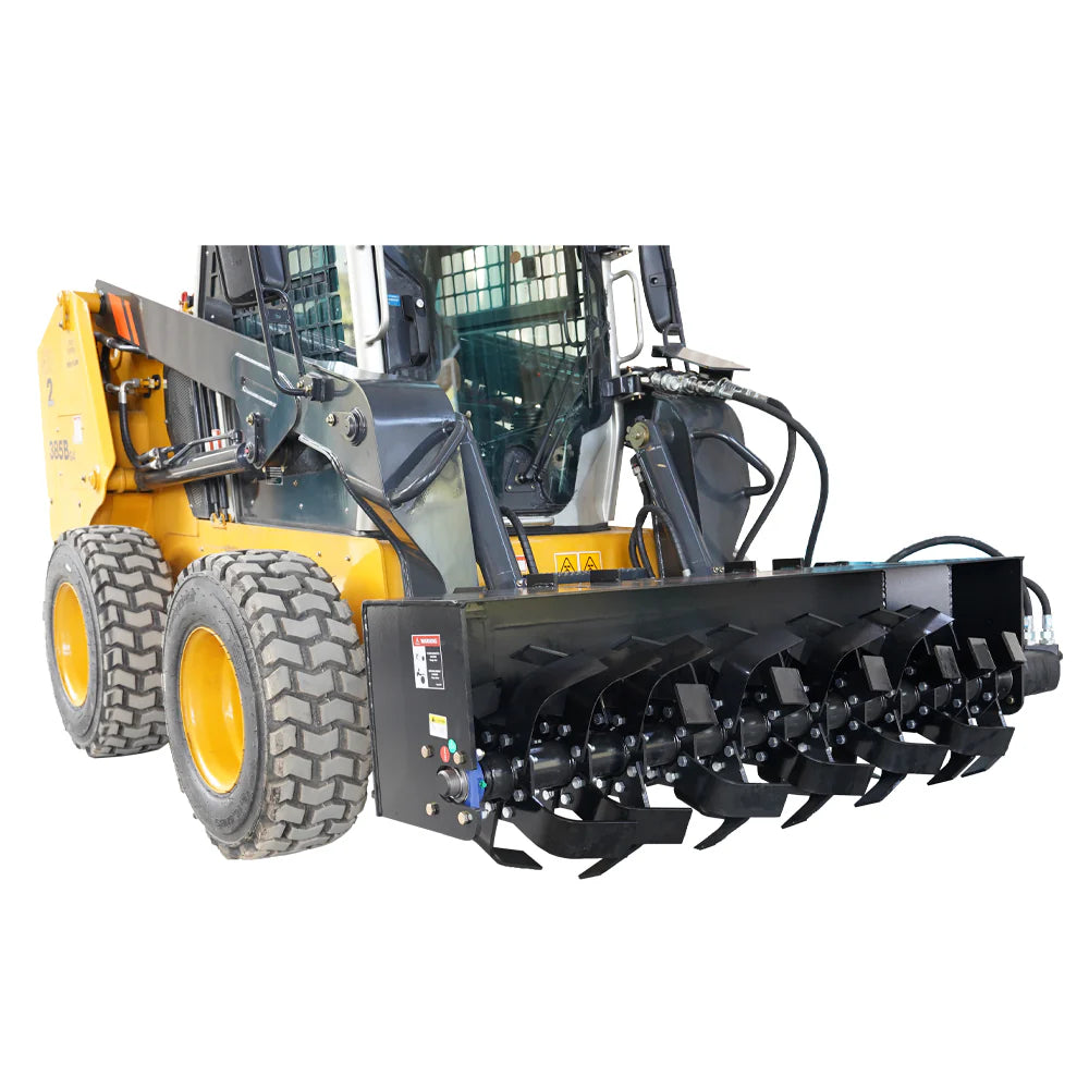 Landy Attachments Rotary Tiller | Tilling Width 72" | 20 GPM | 20-35 HP | For Skid Steers, UTVs, ATVs & Tractors