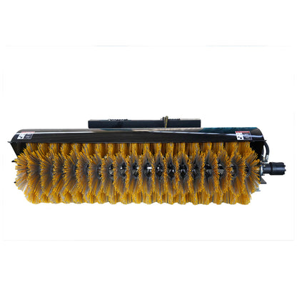 Landy Attachments Angle & Box Broom Sweeper | Sweeping Width 72" | 15 GPM | 15-20 HP | For Skid Steers, Tractors & Loaders