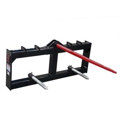Landy Attachments Bale Spear | Model S-HS1240 | Frame Width 49" | 8-30+ GPM | 20-35 HP | For Skid Steers & Tractors