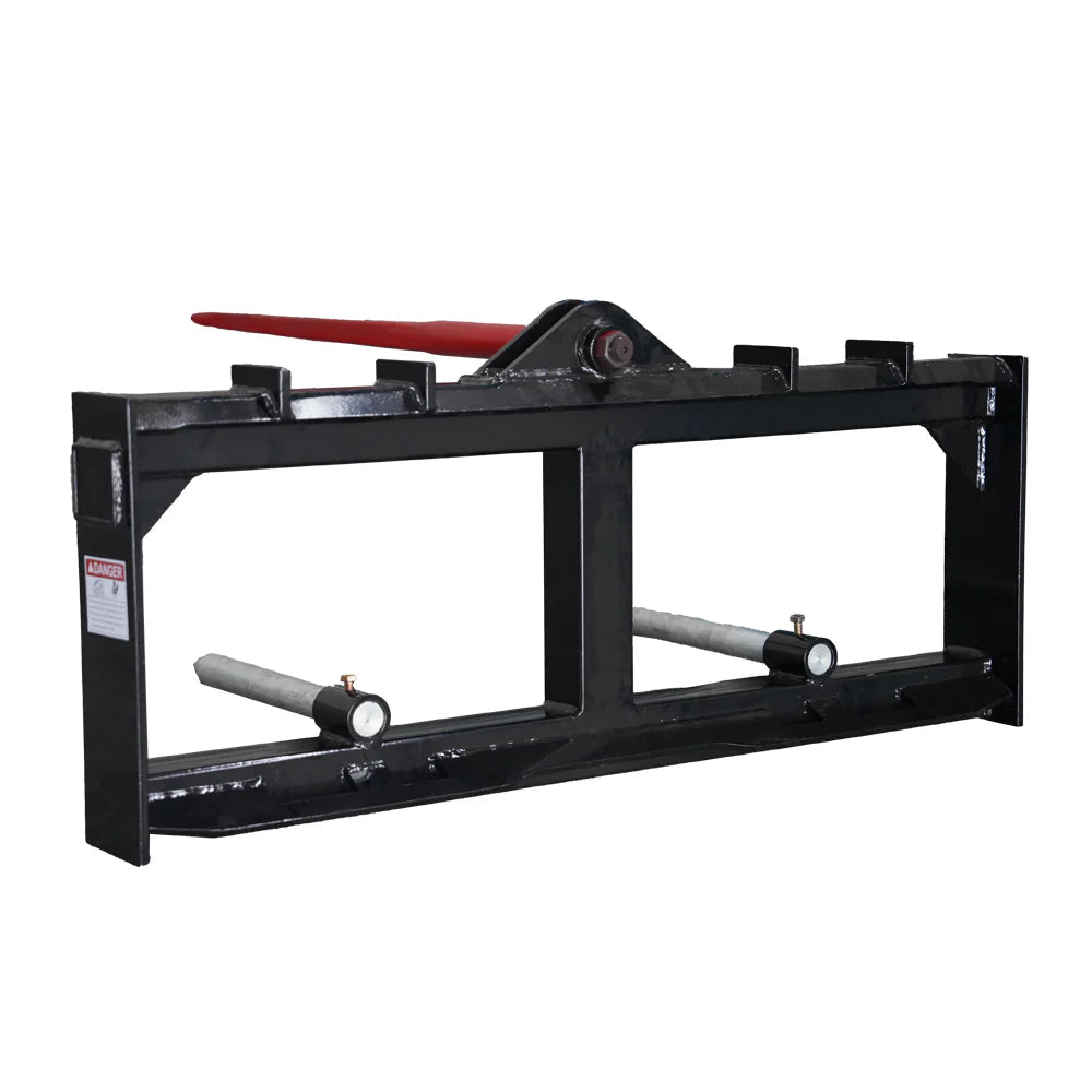 Landy Attachments Bale Spear | Model S-HS1240 | Frame Width 49" | 8-30+ GPM | 20-35 HP | For Skid Steers & Tractors