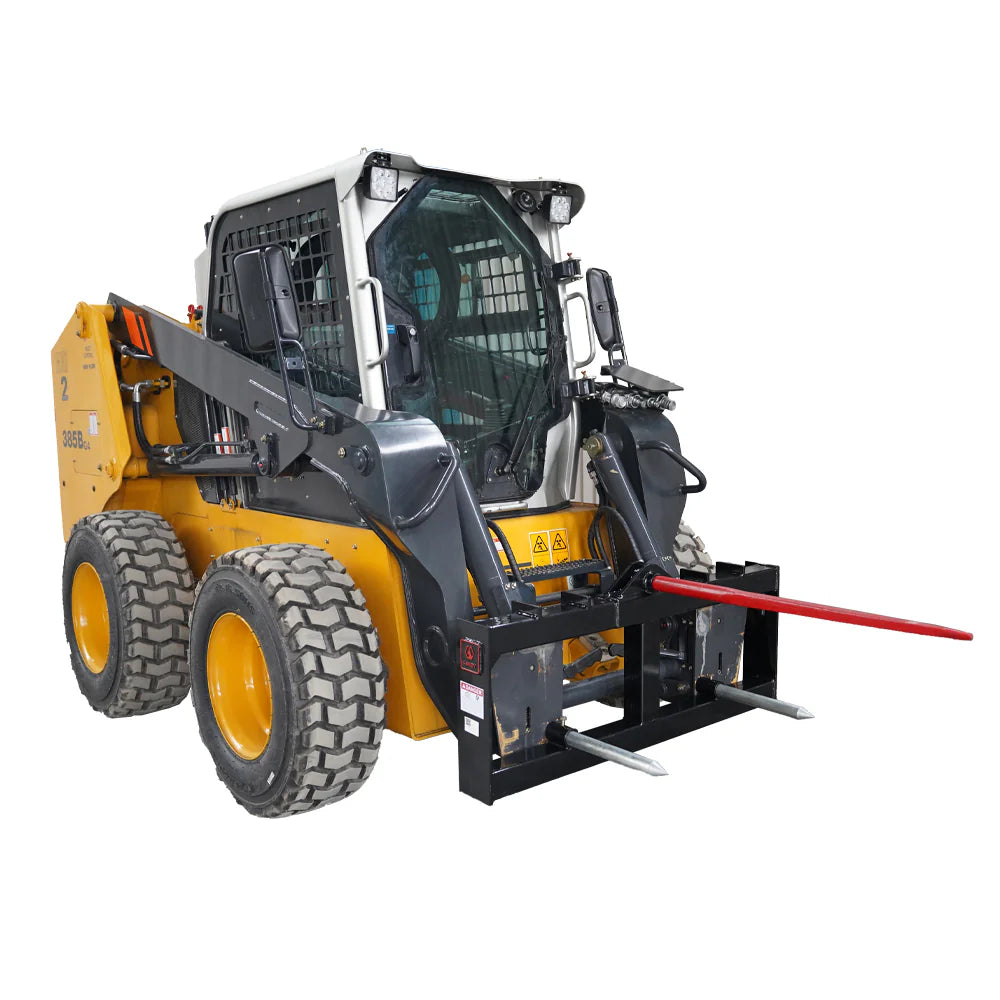 Landy Attachments Bale Spear | Model S-HS1240 | Frame Width 49" | 8-30+ GPM | 20-35 HP | For Skid Steers & Tractors