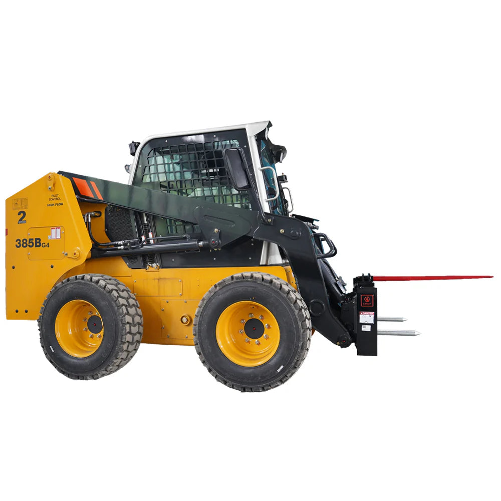 Landy Attachments Bale Spear | Model S-HS1240 | Frame Width 49" | 8-30+ GPM | 20-35 HP | For Skid Steers & Tractors