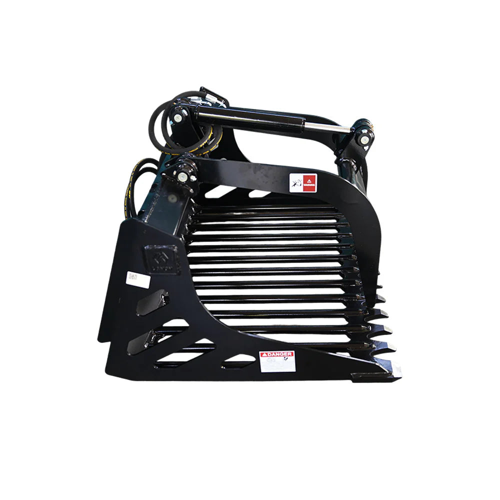 Landy Attachments Skeleton Rock Grapple Bucket | Model S-RRGB1120 | Width 44" | 16 GPM | For Skid Steers & Loaders
