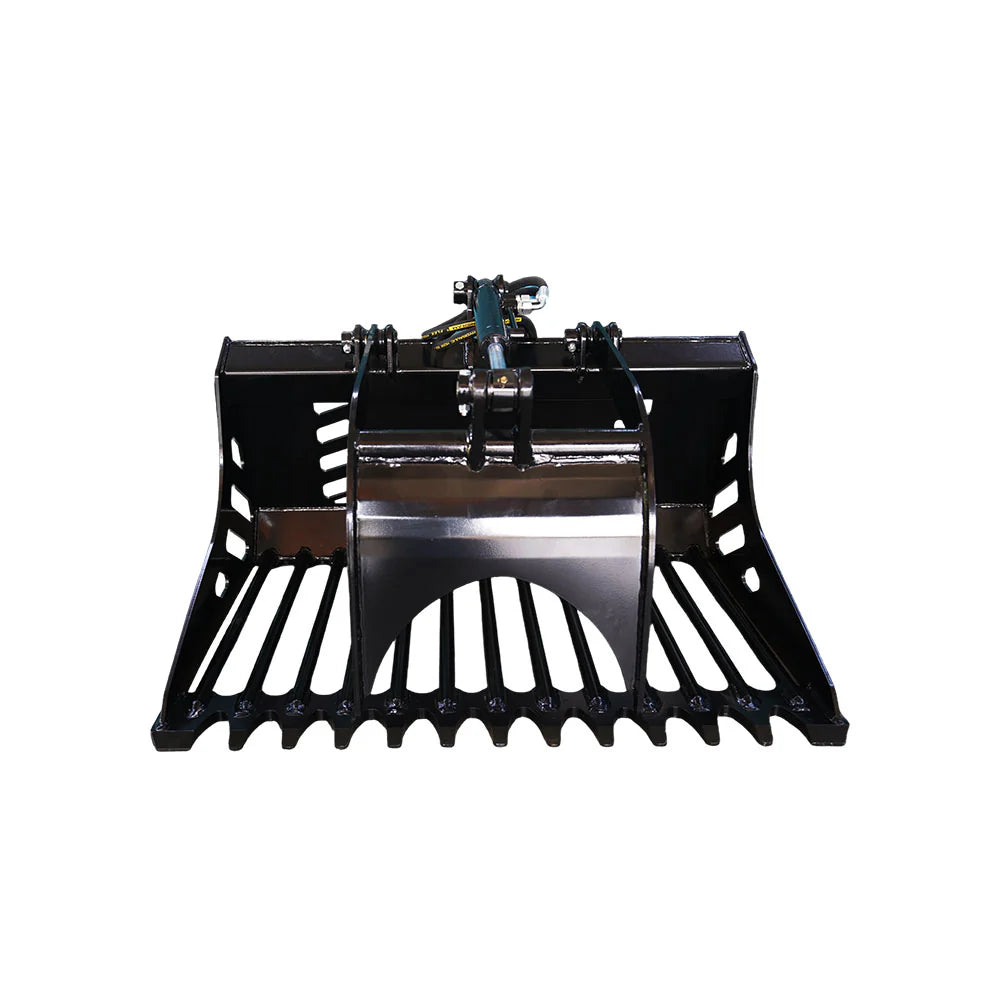 Landy Attachments Skeleton Rock Grapple Bucket | Model S-RRGB1120 | Width 44" | 16 GPM | For Skid Steers & Loaders