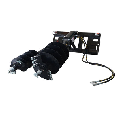 Landy Attachments Post Hole Auger Drive | Auger Diameters 12” & 18” | 11-20 GPM | 15-20 HP | For Skid Steers, ATVs, UTVs & Tractors