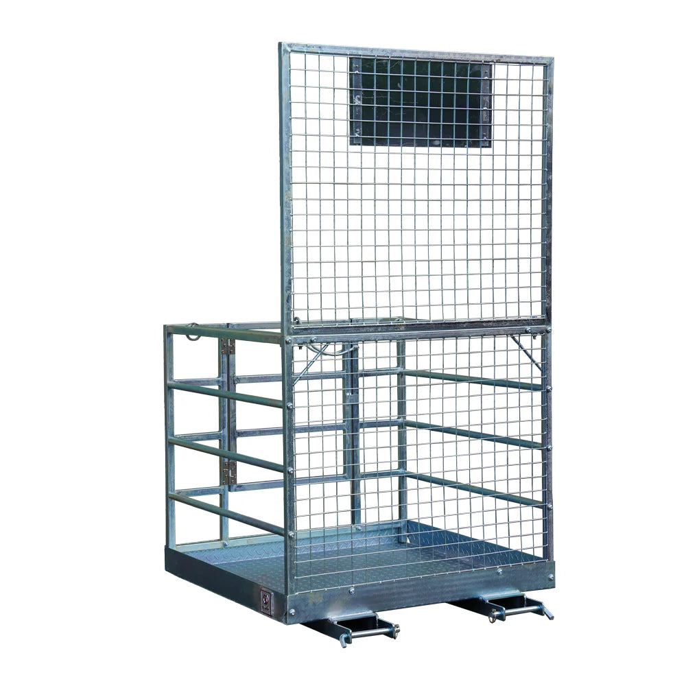 Landy Attachments Forklift Safety Cage Work Platforms | Size 36" × 36" &  48" × 45" | 8–30+ GPM | For Forklifts