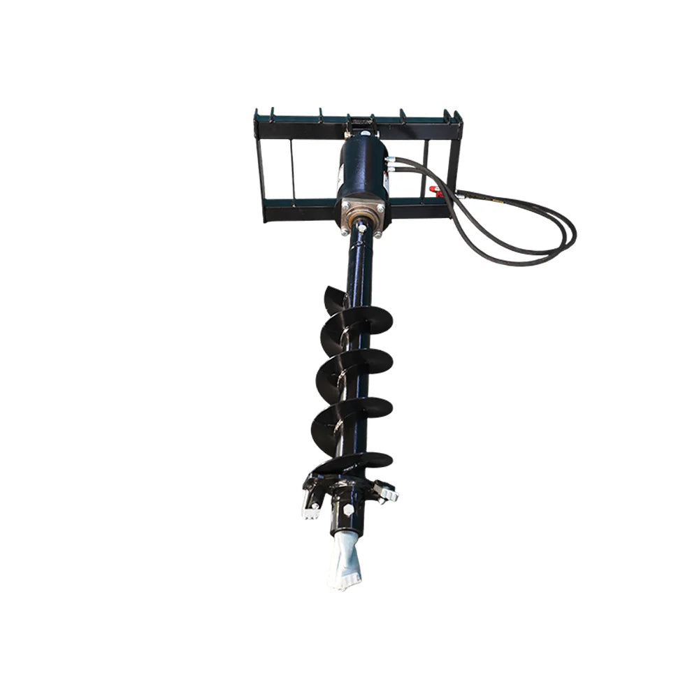 Landy Attachments Auger Drive & Drill Bit | Auger Diameter 9" | Drill Pipe Length 45" | 20 GPM | For Skid Steers