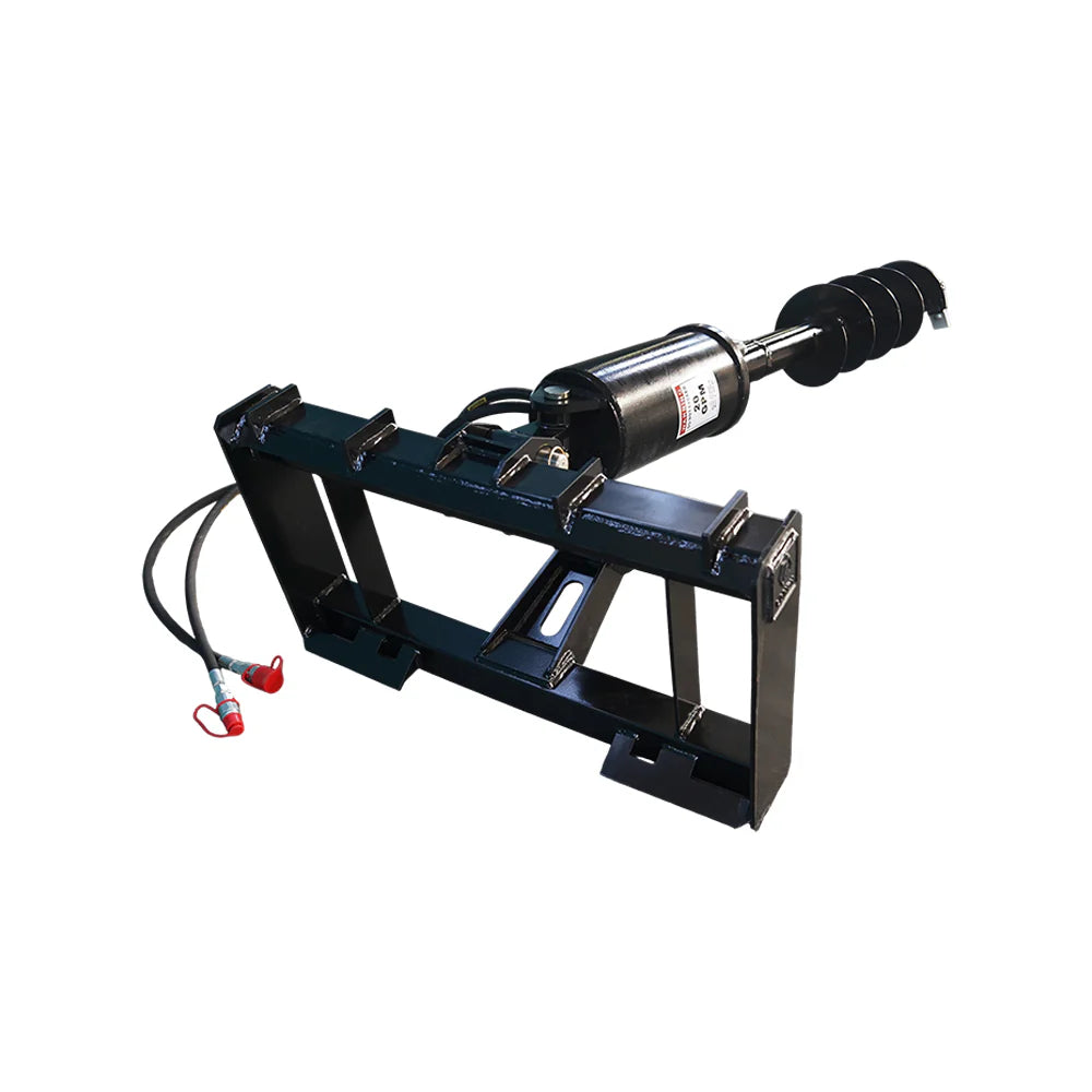 Landy Attachments Auger Drive & Drill Bit | Auger Diameter 9" | Drill Pipe Length 45" | 20 GPM | For Skid Steers