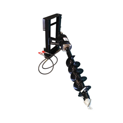 Landy Attachments Auger Drive & Drill Bit | Auger Diameter 9" | Drill Pipe Length 45" | 20 GPM | For Skid Steers