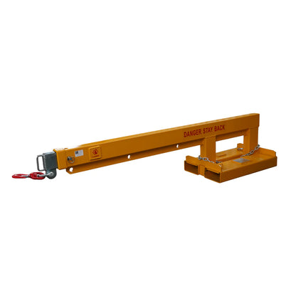 Landy Attachments Crane Jibs (Fixed & Tilt) | Capacity 5500–9900 lb | Short & Long Reach | 8-30 GPM | 2-5 Tons | For Forklifts, Skid Steers & Excavators