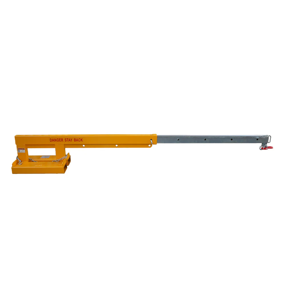 Landy Attachments Crane Jibs (Fixed & Tilt) | Capacity 5500–9900 lb | Short & Long Reach | 8-30 GPM | 2-5 Tons | For Forklifts, Skid Steers & Excavators