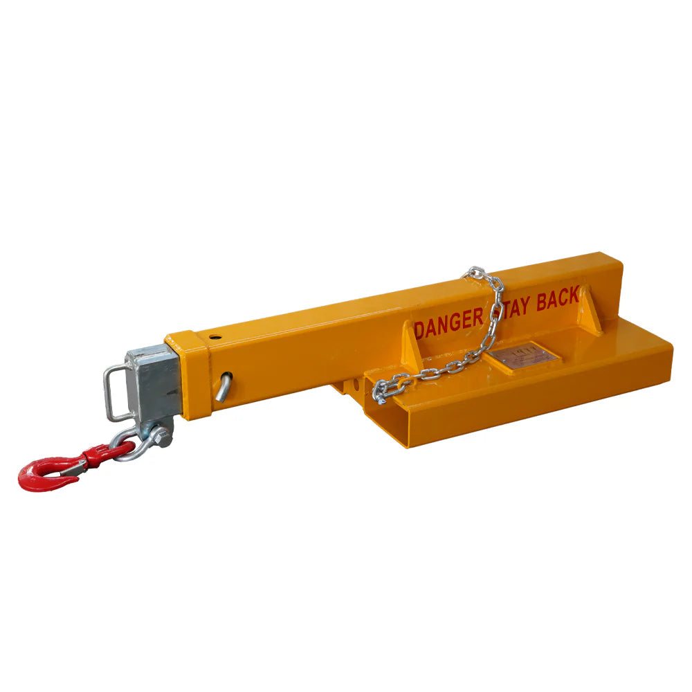 Landy Attachments Crane Jibs (Fixed & Tilt) | Capacity 5500–9900 lb | Short & Long Reach | 8-30 GPM | 2-5 Tons | For Forklifts, Skid Steers & Excavators