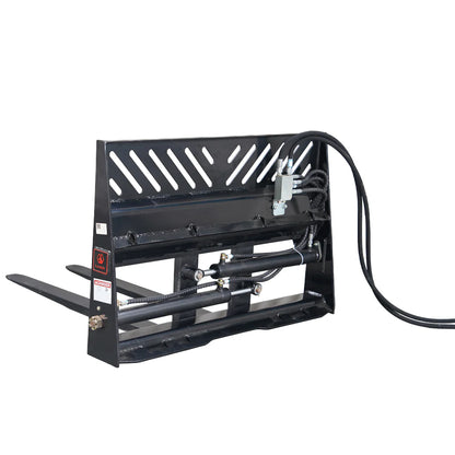Landy Attachments Pallet Forks | Frame Width 48" | 16 GPM | For Skid Steers & Loaders
