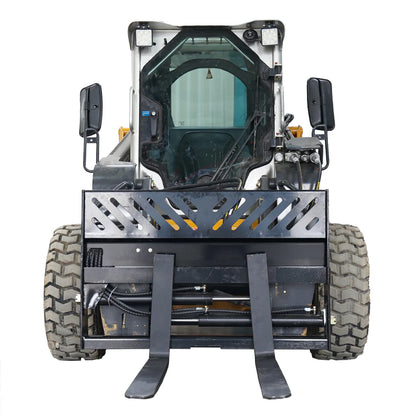Landy Attachments Pallet Forks | Frame Width 48" | 16 GPM | For Skid Steers & Loaders