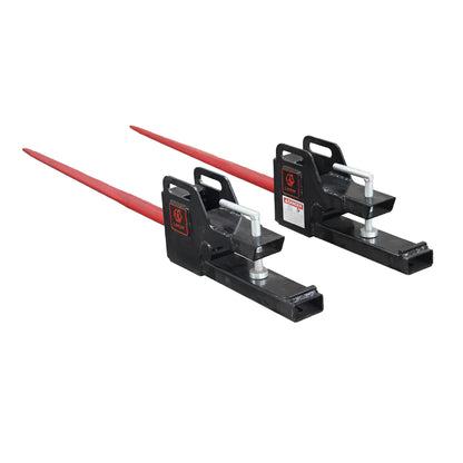 Landy Attachments Clamp-On Bale Spear | Spear Length 43" | 8-30+ GPM | 20-35 HP | For Loaders, Tractors & Skid Steers