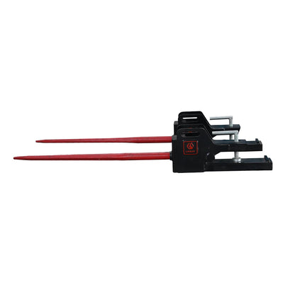 Landy Attachments Clamp-On Bale Spear | Spear Length 43" | 8-30+ GPM | 20-35 HP | For Loaders, Tractors & Skid Steers