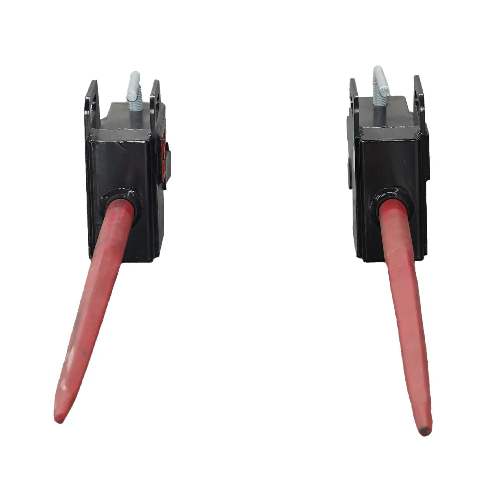 Landy Attachments Clamp-On Bale Spear | Spear Length 43" | 8-30+ GPM | 20-35 HP | For Loaders, Tractors & Skid Steers