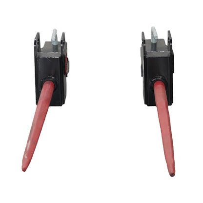 Landy Attachments Clamp-On Bale Spear | Spear Length 43" | 8-30+ GPM | 20-35 HP | For Loaders, Tractors & Skid Steers
