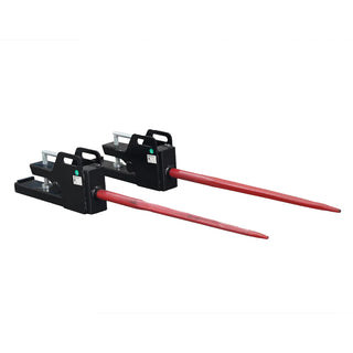 Landy Attachments Clamp-On Bale Spear | Spear Length 43" | 8-30+ GPM | 20-35 HP | For Loaders, Tractors & Skid Steers