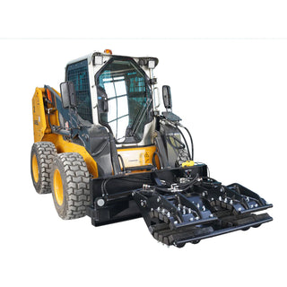Landy Attachments Hydraulic Pole Setter | Width 42" & 52" | Opening Range 3"-21" | 16 GPM | 1 Ton | For Skid Steers, Excavators & Telehandlers