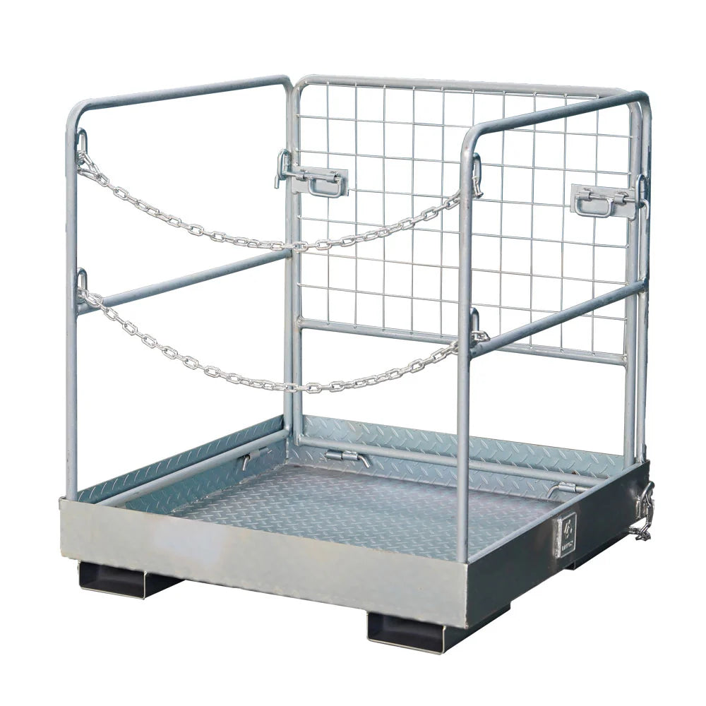 Landy Attachments Forklift Safety Cage Work Platforms | Size 36" × 36" &  48" × 45" | 8–30+ GPM | For Forklifts