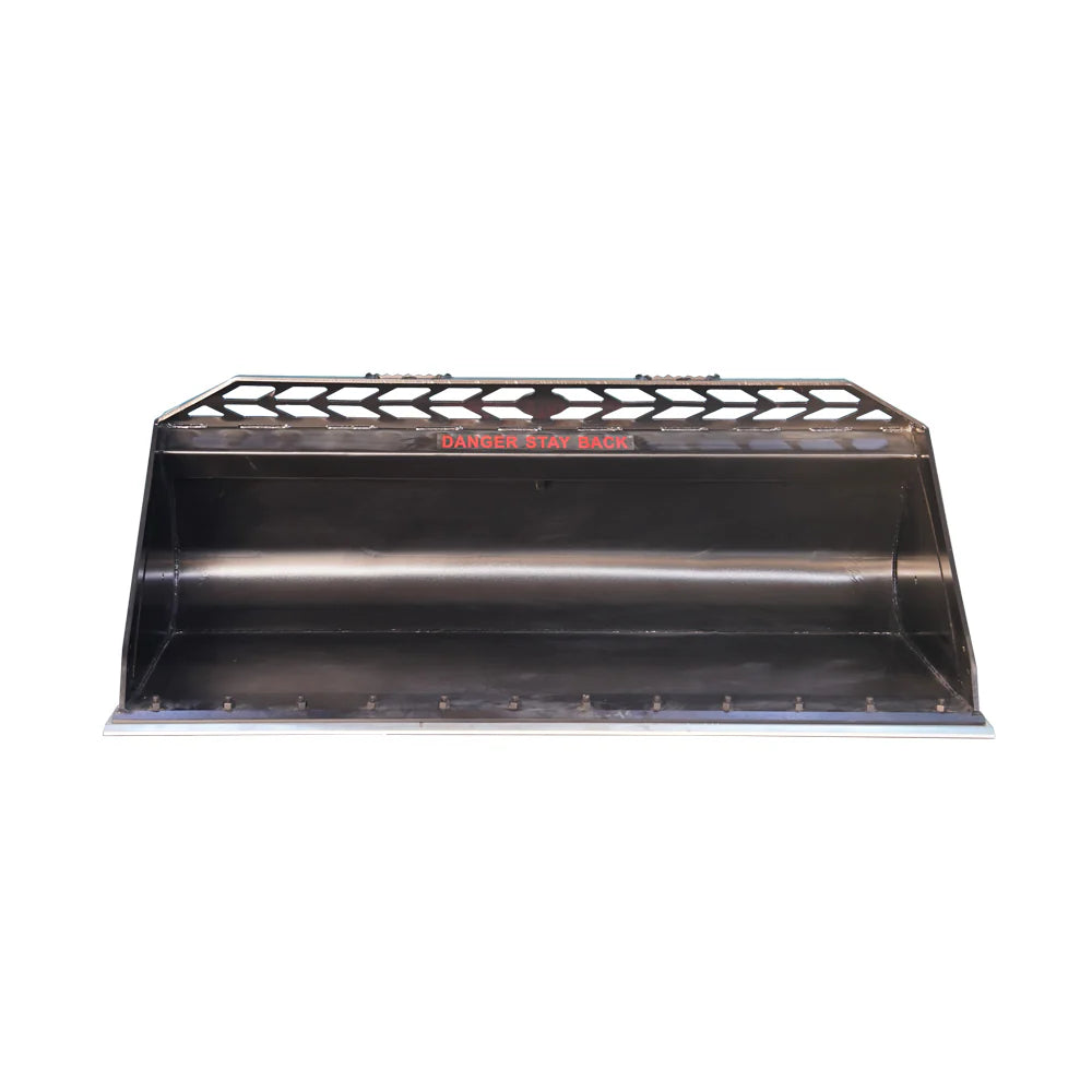 Landy Attachment HD Snow/Mulch Bucket | Bucket Width 72” | 12-25 GPM | 35-40 HP | For Skid Steers, Tractors, UTVs & Loaders